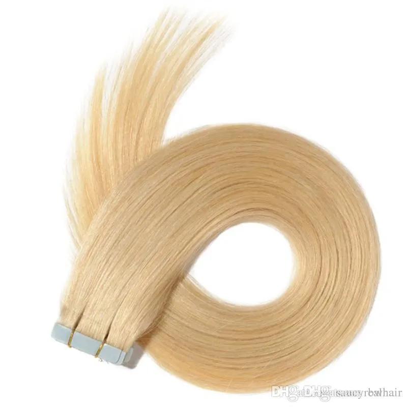 Nastro trama PU 150Gr colla di pelle di alta qualità 60pcs nelle estensioni dei capelli umani 16 18 20 22 24inch estensione brasiliana dei capelli indiani, DHL libero