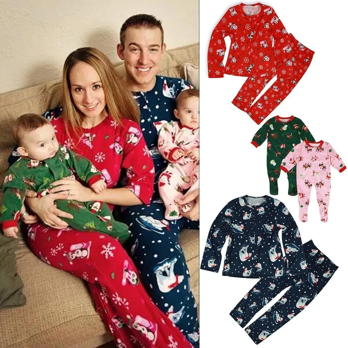 Compra Coincidencia De Navidad De La Familia Pijamas Set Para Mujer Para  Hombre De Los Cabritos Del Bebé De Los Ciervos Impresión Casuales De  Algodón Ropa De Dormir Ropa De Dormir Ropa