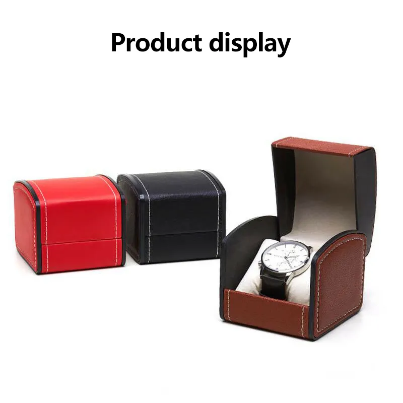 Boîtes à montres simples Fashion Artificial Leather Square Bijoux Boîte d'affichage Boîte à cadeaux Cabinet d'affichage durable Portable9145773