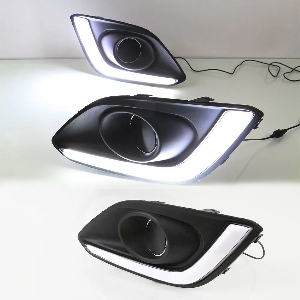 DRL Daytime Running Lights With Fog Lamp Hole Cover 12V LED CAR