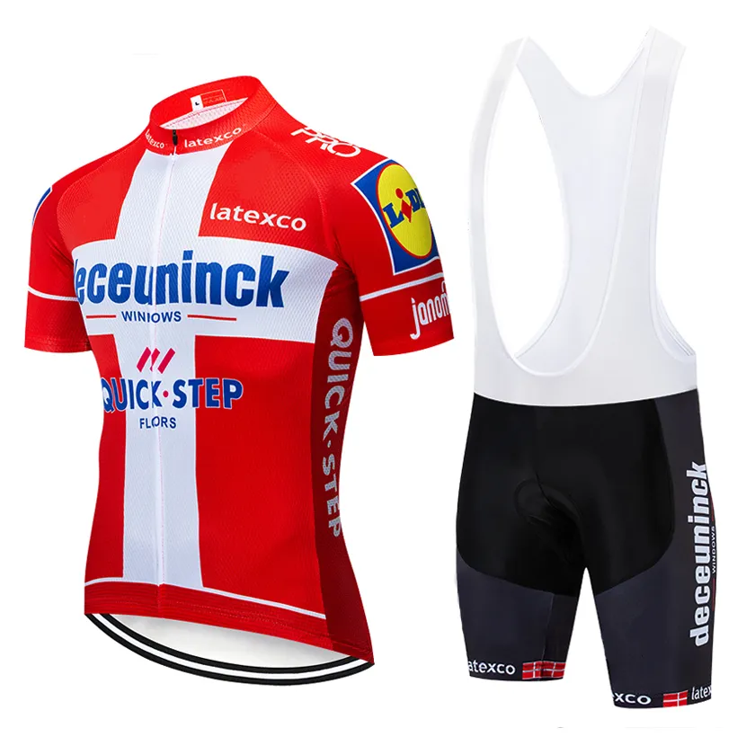 مصنع المبيعات المباشرة 6 ألوان جديدة 2020 Quickstep Cycling Team Jersey 20D Shorts Ropa Ciclismo Summer Quick Dry Pro Bickcling Maillot Down