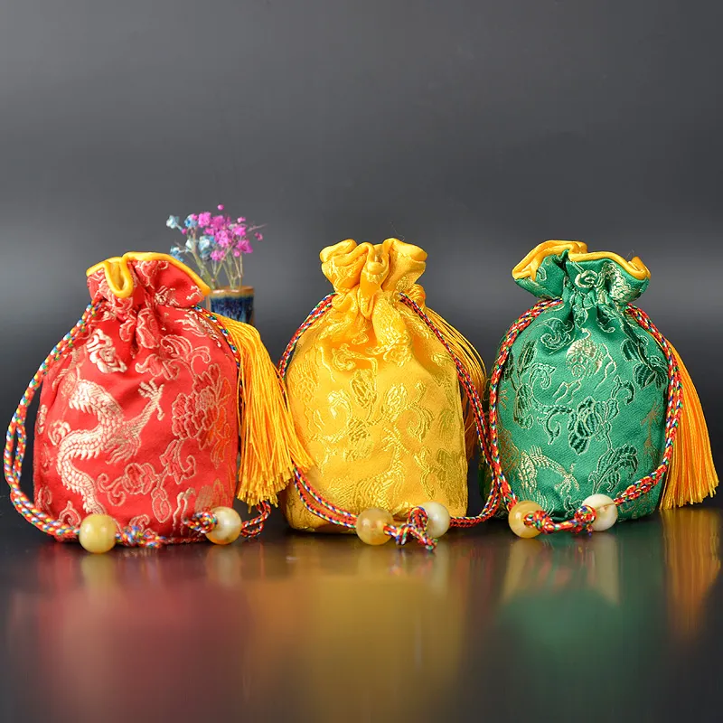 Chinese silk jewelry 2025 pouches