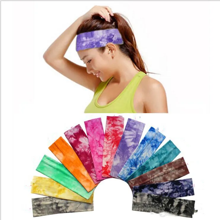 Sport Camouflag Hoofdband Elastische Fitness Yoga Sweatband Outdoor Gym Running Tennis Basketbal Wide Hair Bands Haaraccessoires Ezyq428