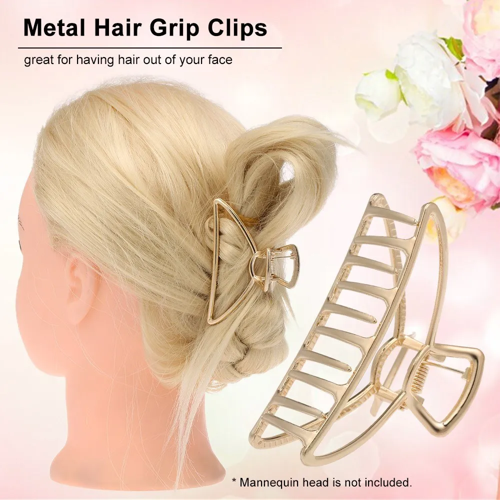 Donne Ragazze artiglio dei capelli Pinze Ferrartigli Hair Clip solido di colore tornante grande Dimensioni Accessori per capelli