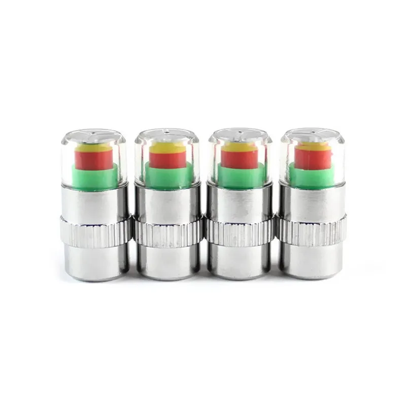 4PCS Car Auto Tire Pressure Monitor Tire Gage Alert Sensor Indicator Valve Caps