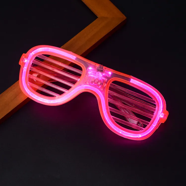 LED Lighted Shutter Glasses Party Rave Toys Flashing Glasses Halloween Supplies Luminous Glasses