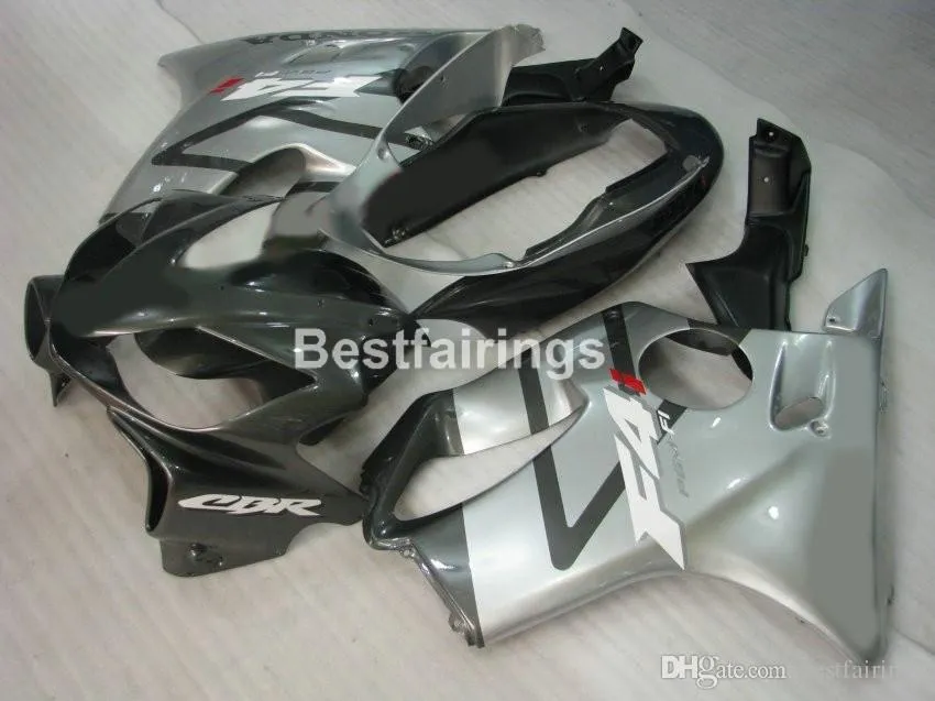 주사 곰팡이 100% Honda CBR600 F4I 04 05 06 07 실버 블랙 페어링 키트 CBR600 F4I 2004-2007 IY16