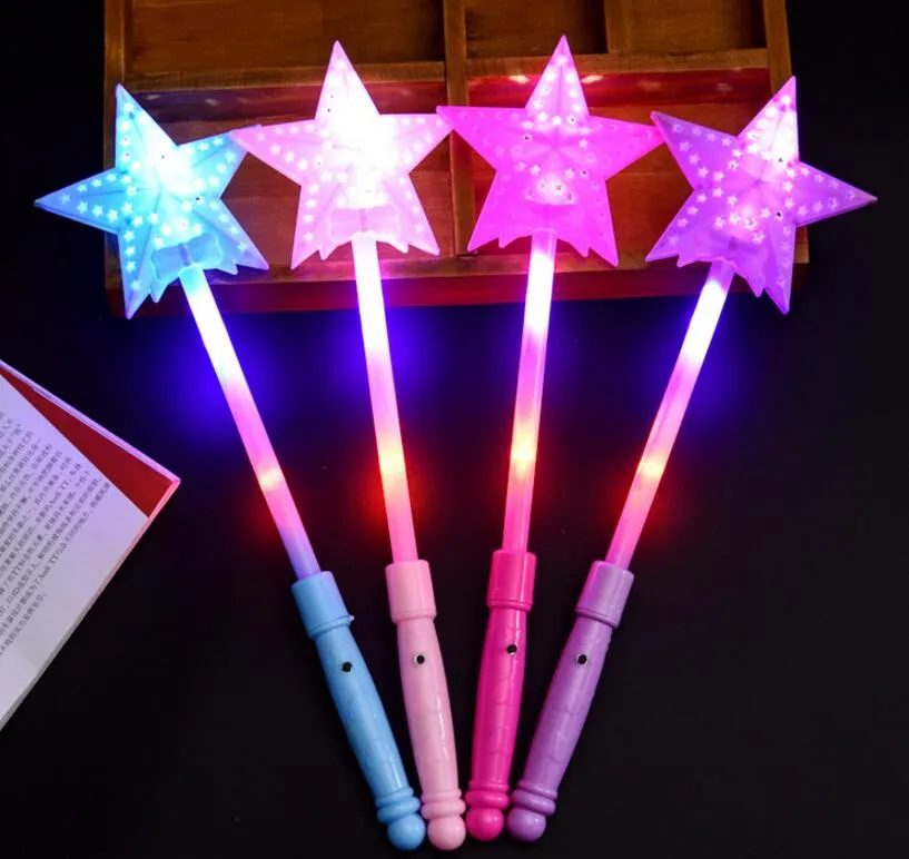 LED brillante juguete estrella hueco brillo varita mágica conejito niños flash palo fiesta concierto luz palo