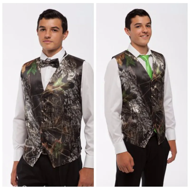 New Arrival Groom Camo Vests Camouflage Groomsmens/Best Man Vest Custom Made Size Four Buttons Wedding/Prom/Dinner Waistcoat