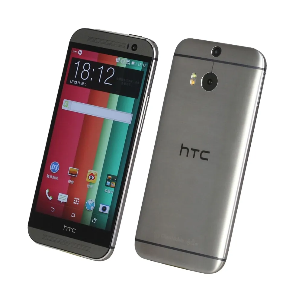 Remodelado Autêntico HTC One M8 2 GB RAM 32 GB ROM QuadCore Android 4.4 WIFI GPS 5 polegadas 3G WCDMA Telefone Caixa Selada Opcional