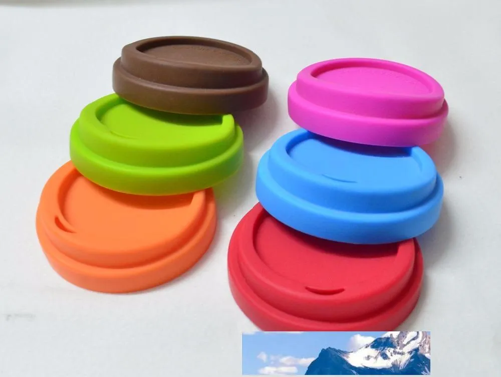 Lot De 6 Couvercles En Silicone Anti-fuite Réutilisables Café