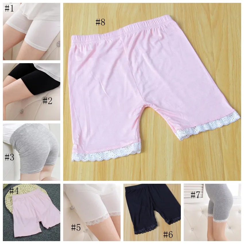 Soft Cotton Safety Pregnancy Shorts For Girls With Elastic Lace