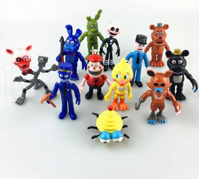 Anime Game FNAF Figures Freddy Necklace Foxy Bonnie Animal Doll Figure Pendant  Necklace Jewelry Accessories Kids Gift