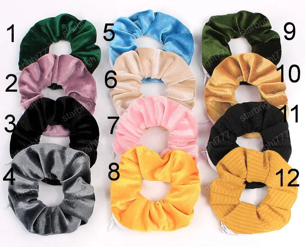 Velvet Hair Scrunchies Set Elastic Ponytail Holders... From  display picture 2