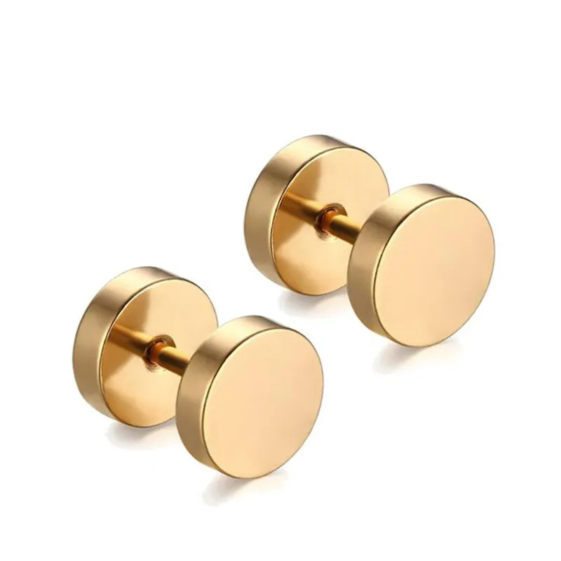 Colorful Stainless Steel Barbell Ear Stud Body Dumbbell Earrings Body Piercing Jewellery For Men and Women2376541