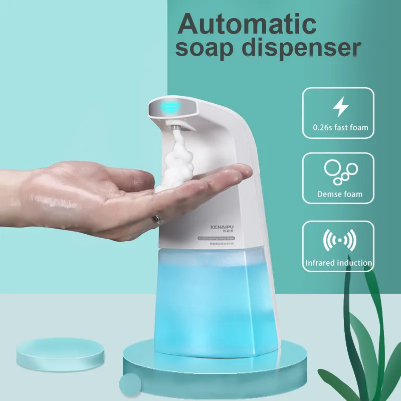 Dispensador de jabón automático inteligente para manos espumosas,  dispensador de jabón de espuma sin contacto, dispensador de jabón de espuma