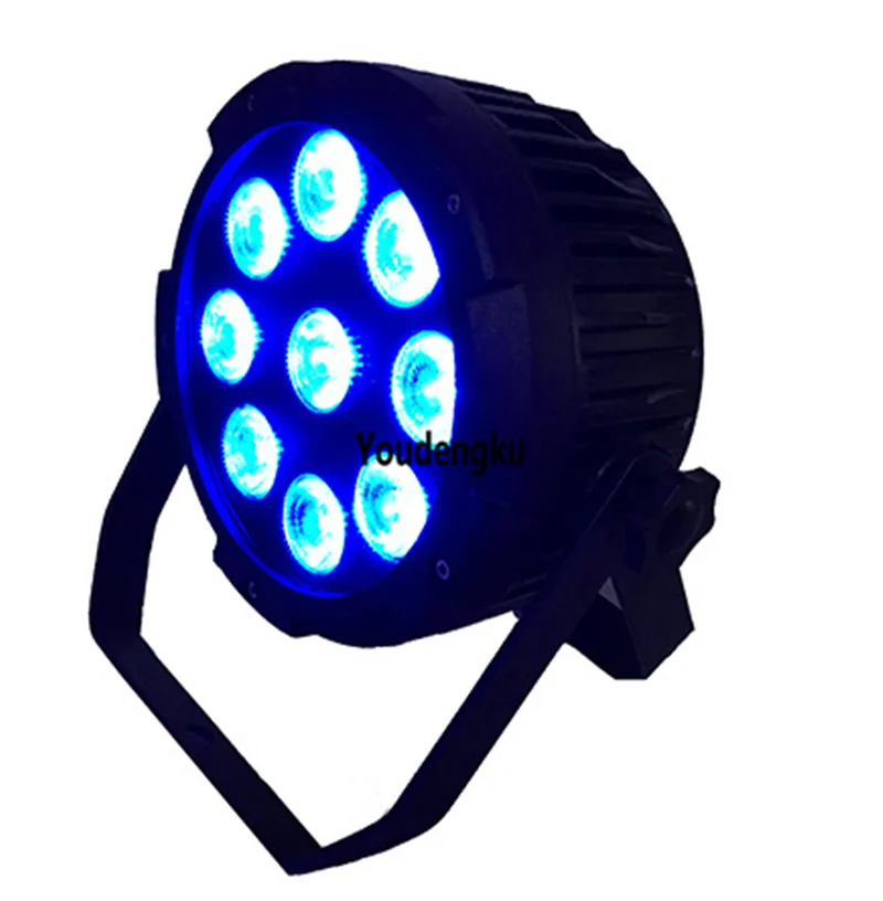 4 pièces Rechargeable led par DMX Uplight 9x18w 6in1 rgbwa uv Stage Ip65 étanche sans fil dmx alimenté par batterie led par lumière