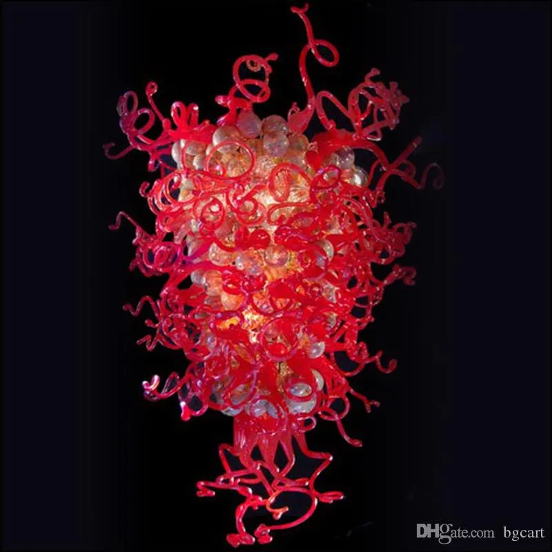 Murano Pendant Glass Chandelier With LED Lights Modern Hand Blown