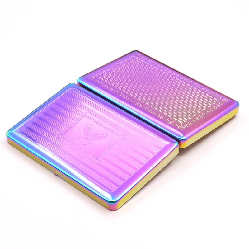 Steel Rainbow Cigarette Storage Box Portable Square... From Smokpipes, $2.5 