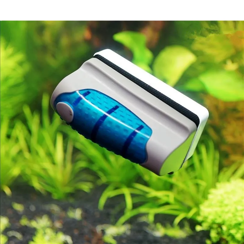 Magnetic Aquarium Brush Fish Tank Cleaner Magnetic Brush Aquarium Tank Fish Tools Floating Brush Glass Algae Cleaning Scraper295b