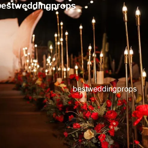 Nuovo stile Wedding Aisleway oro mentale, Wedding Walkway Crystal Stand Pillar, pilastri walkay per matrimoni best01133