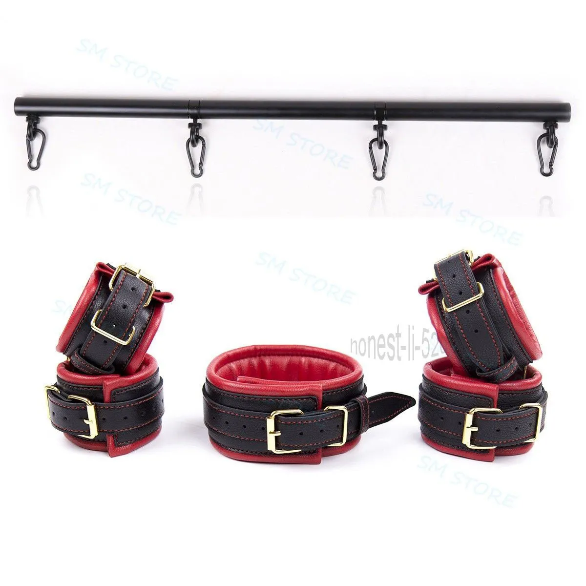 Bondage ny löstagbar spridare bar svamp handbojor ankel manschetter återhållsamhet shackle set #r78