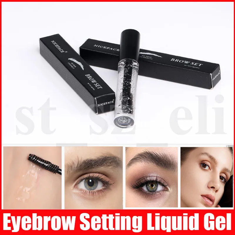 Trucco per occhi Sopracciglio Impostazione Gel liquido Trasparente Bellezza a lunga durata Holding Liquid Eye Brow Set 4.3g