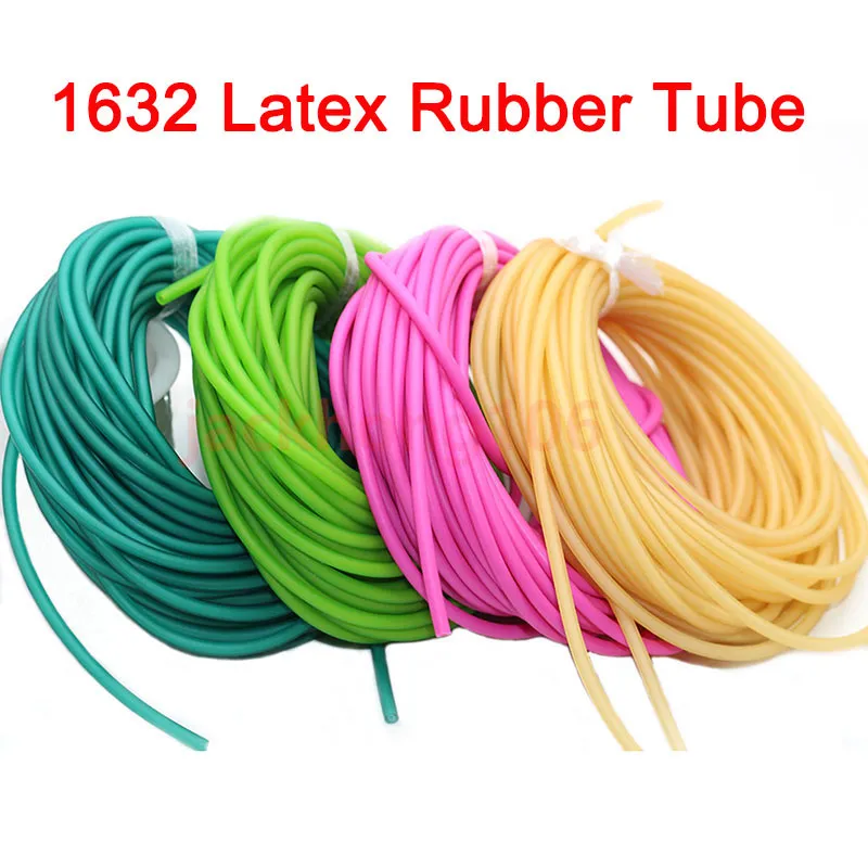 10M 1632 Natural Latex Rubber Tube 3.2mm Rubber Bands for Hunting Slingshot Catapult