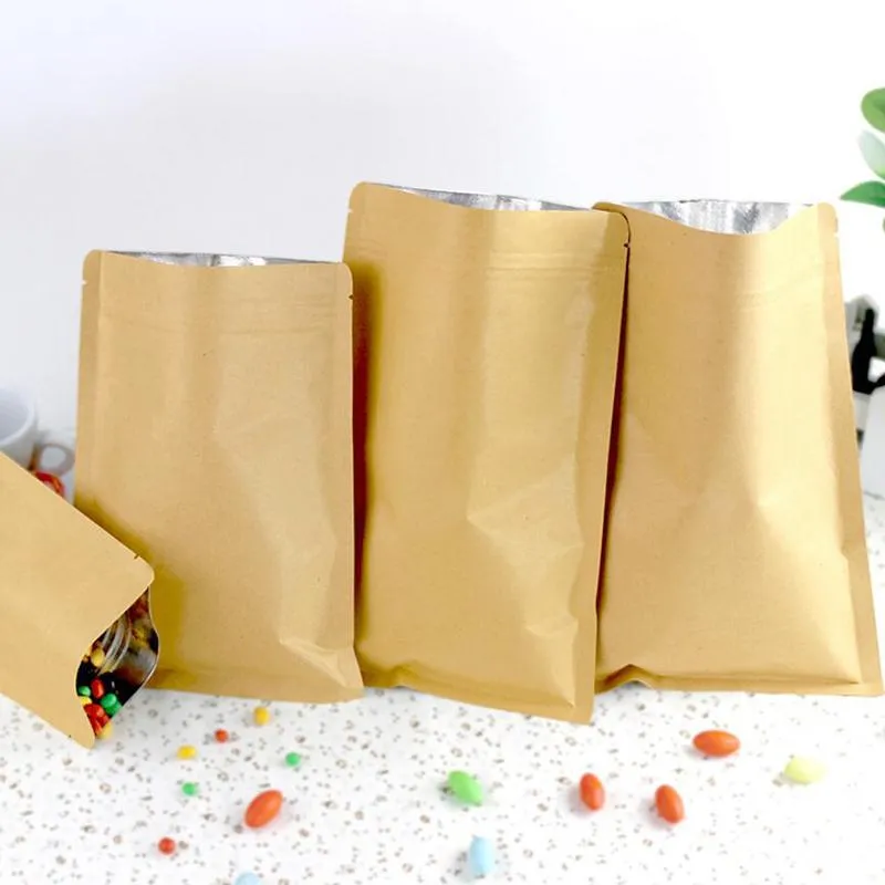 Lot De 100 Sacs En Papier Kraft Avec Fenêtre - Réutilisables