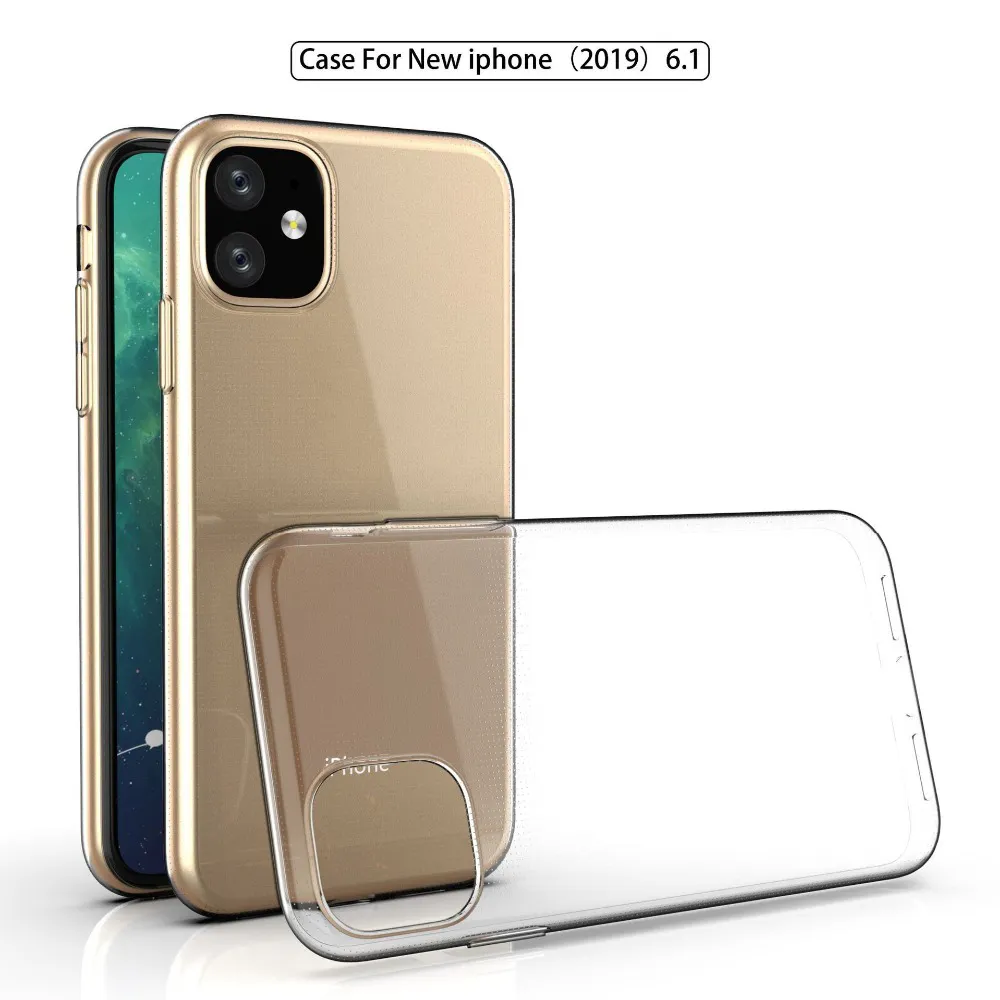 TPU ultra sottile molle trasparente sul coperchio del silicone XS Max Rimuovi Per iPhone X XR iPhone 11 2019 Pro Casi MAX