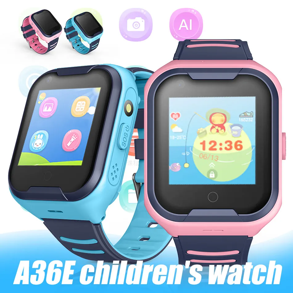 A36E Smart Watch Wodoodporna GPS Urządzenie Tracker Bezpieczeństwo Baby Bezpieczeństwo Dostosowywanie Monitor Kids SmartWatches z detalicznym pudełkiem