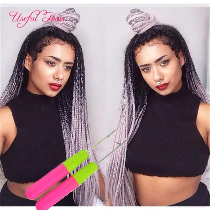 XPRESSION Włosy Włosy Włosy Syntetyczne Splot Dwa Tone Jumbo Braid Bulks Przedłużanie Cheveux 24inch Ombre Passion Twist Crochet Ultra Braids