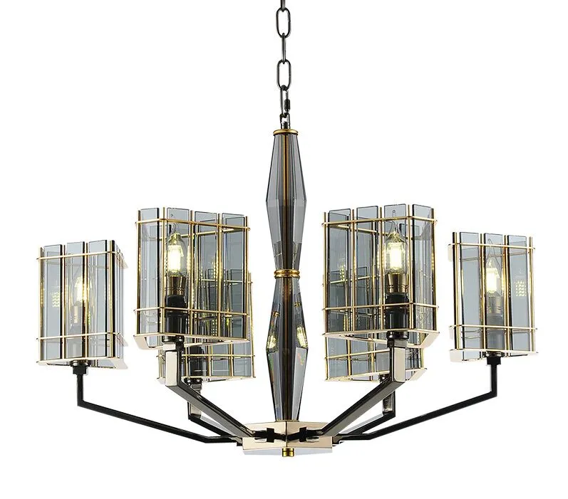 Post modern glass chandelier lighting Luxury art decoration light 8 head Creative living room foyer shop hall vila led light MYY