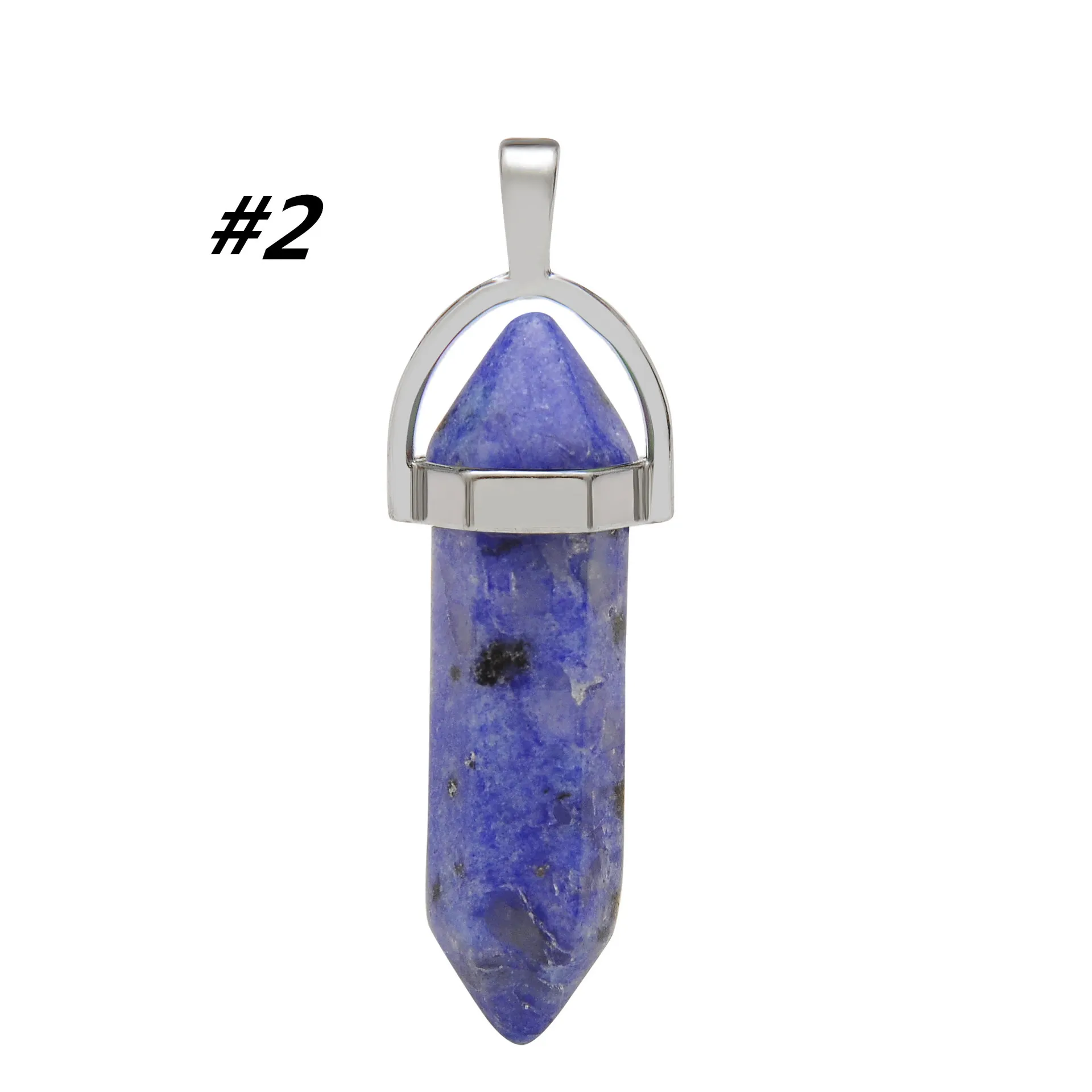 Pendentif Hexagonal Argent 925 Plaqué Or Avec Perle Et Tanzanite - 18 Pouces, Neuf Avec étiquettes