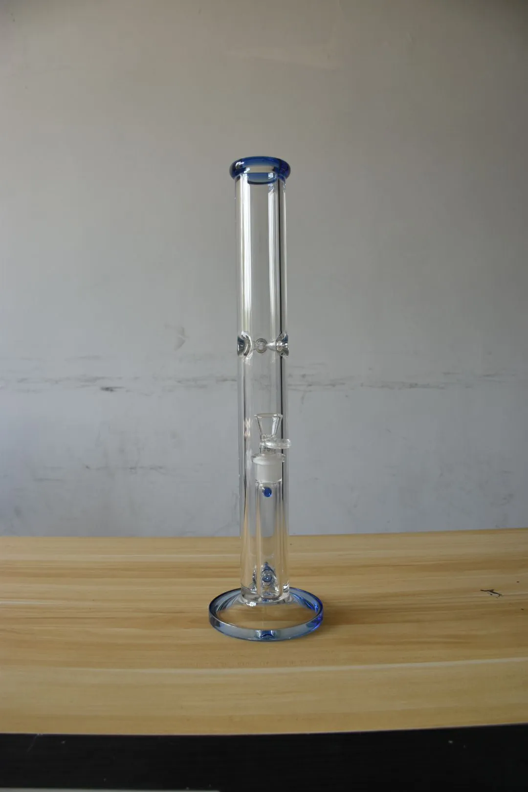 Cachimba de vidrio bong recto pipa para fumar 18 mm 18 pulgadas 7 mm de espesor salida de fábrica