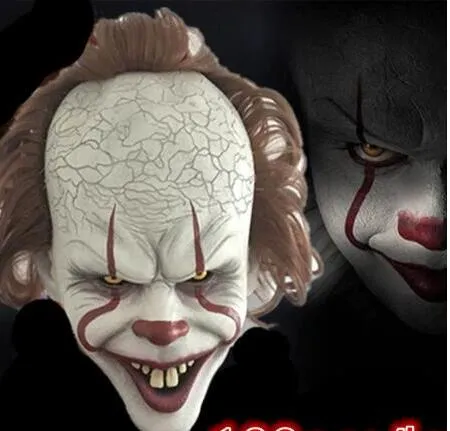 Stephen King's It Mask PennyWise Skräck Clown Joker Mask Clown Mask Halloween Cosplay Costume Props GB840