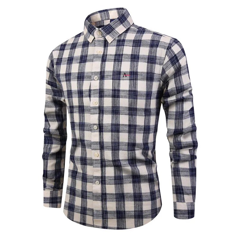 Männer Casual Hemden 2021 Männer Hemd Männer Hohe Qualität Baumwolle Plaid Social Alertory Camisate Tommis Sergio K Shirts12755