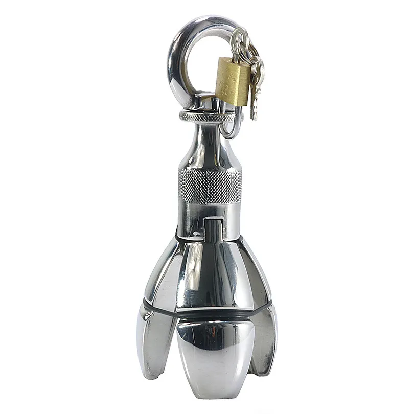 Nuovo anale in acciaio inossidabile ingrandire plug anale Butt Bondage Stretching Lock Fetish toy Sex Toys