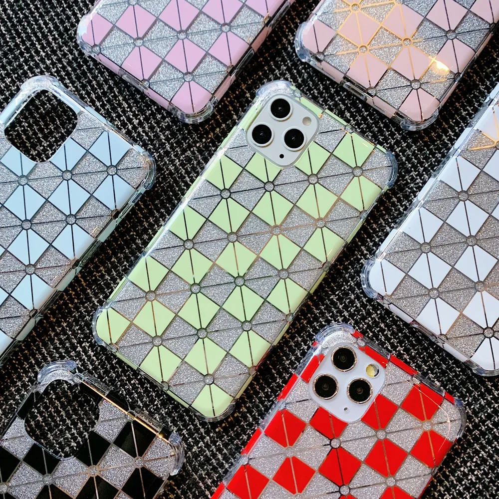 Checkerboard Phone Case For IPhone SE 2 SE 2020 SE2 Shockproof Capa For ...