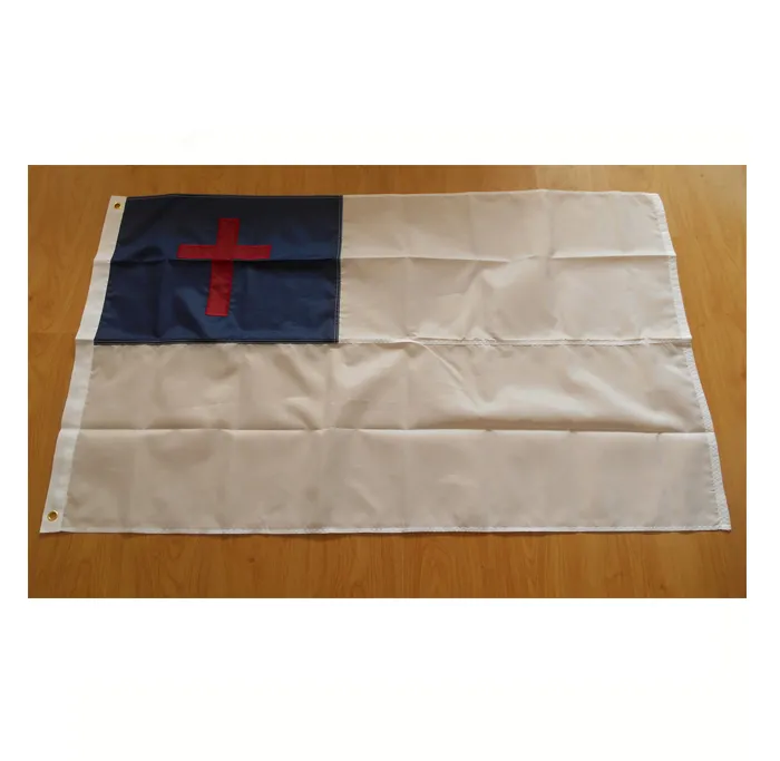 3x5 150x90cm Christian Flag Custom 68d Polyester Double Stitched digital tryckt polyester, alla länder, utomhus inomhus