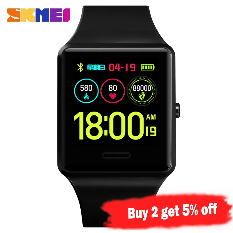 Skmei Watches Mens Fashion Sport Digtal Watch Multifunction Bluetooth Health Monitor Watches Watches Relogio Digital 1526279E