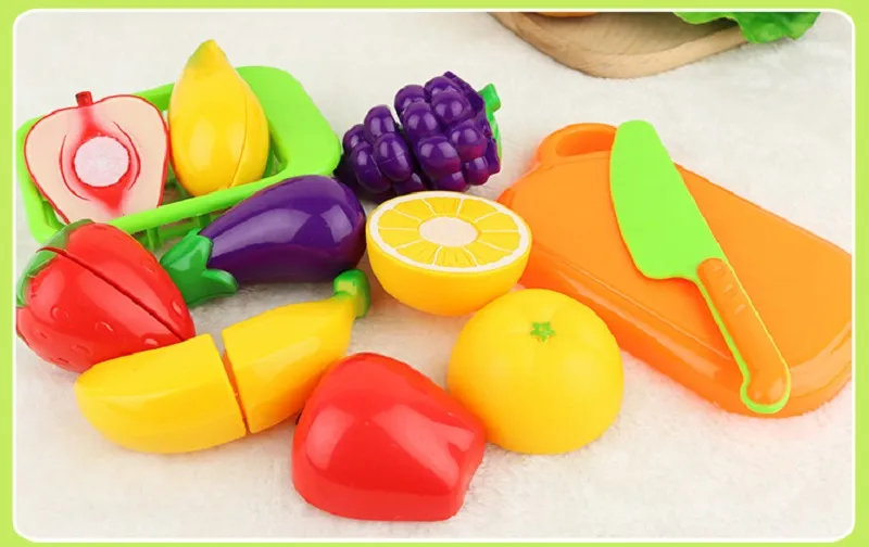 150 pçs corte jogo de brinquedo comida para crianças cozinha fingir frutas  & legumes acessórios brinquedo