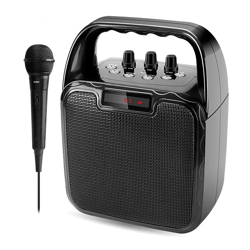 T-2317A Högtalare med linjemikrofon Plug-in U Disk Square Dance Sound Portable Karaoke Speaker DHL Gratis