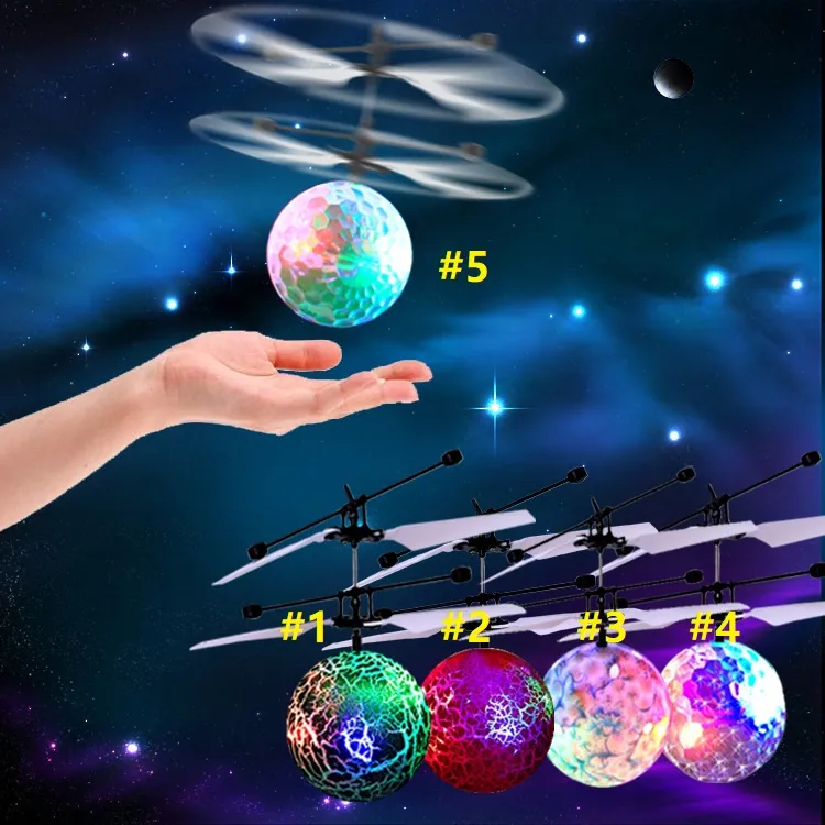 30st Flying Bright Sphere RC Barnflygplan Fjärrkontroll Toys Flying Ball Anti-Stress Drone Helikopter Infraröd Induktion