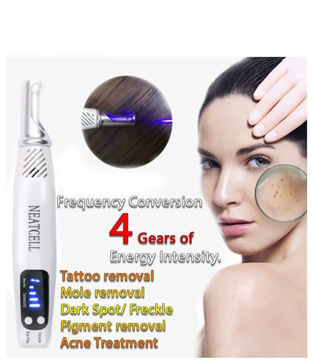 Handheld Mini SealeCell Poiniter Laser Picosecond Pióro Tatuaż Greckle Usuwanie Mole Dark Spot Pigment Acne Blizny Remover Uroda Maszyna