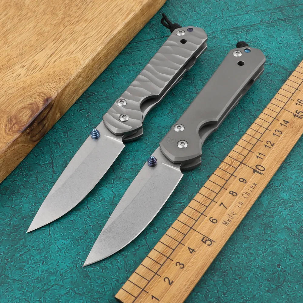 Chris Reeve Small Sebenza D2 Folding Blade Kniv Titanhandtag Taktisk Camping Jakt Utomhus Pocket Survival Knives Utility EDC Tools