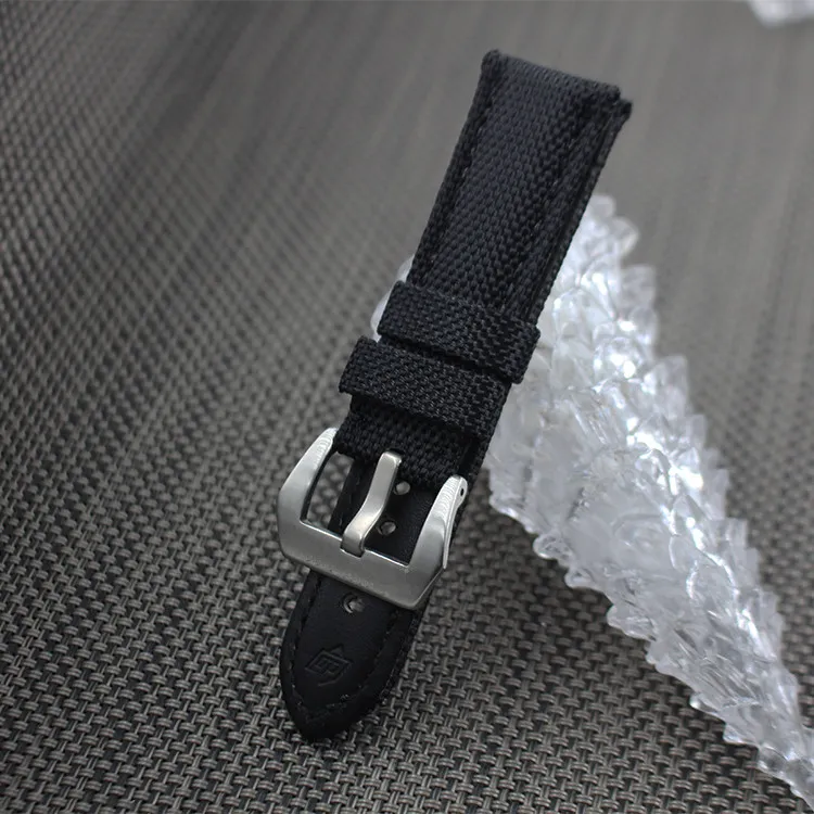 Whole Nylon WatchBand Watch Strap 22mm 24mm 26mm Waterfroof Sport Wristwatches Band Stainless Steel Backle for PAM237T