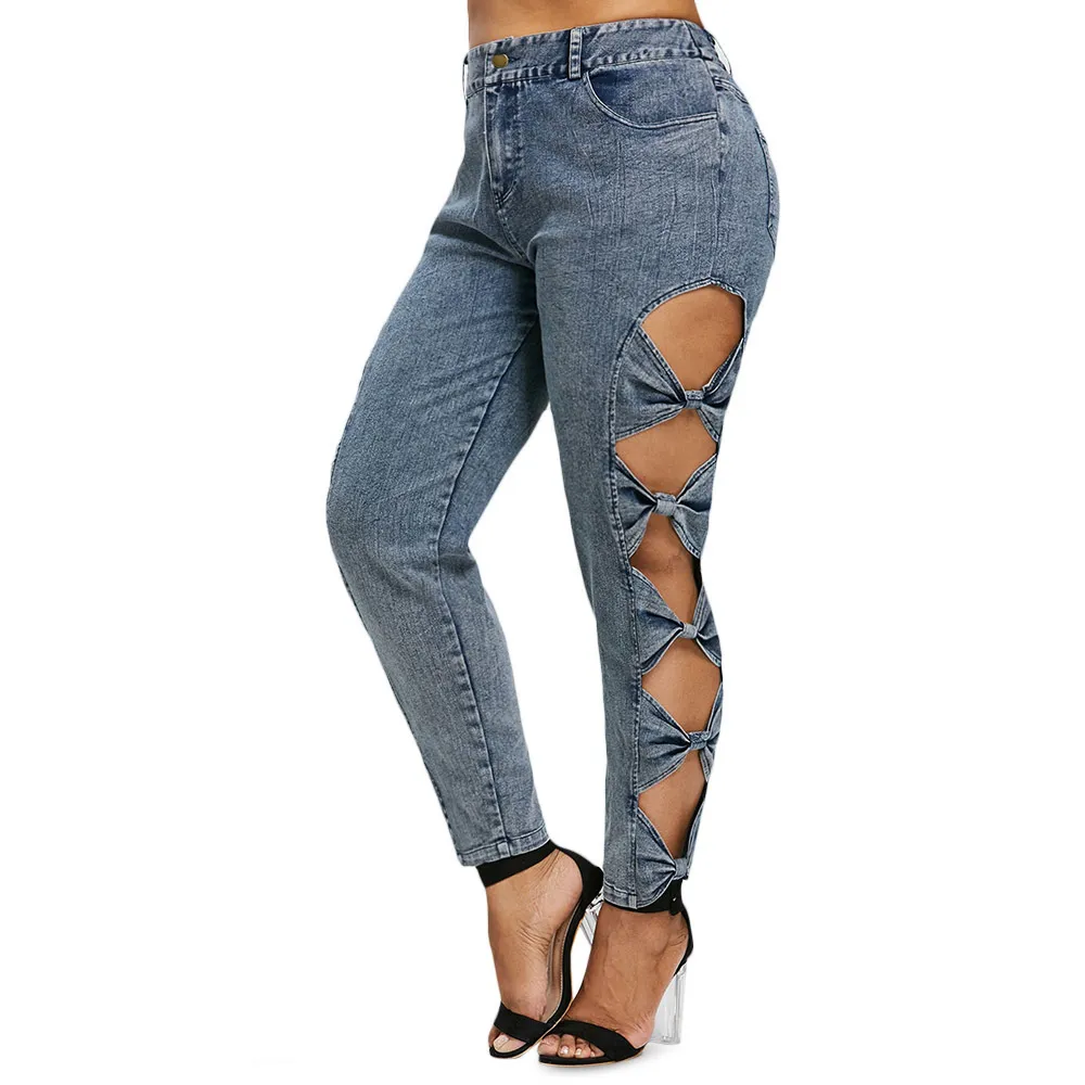 Bow leg cut jeans outlet