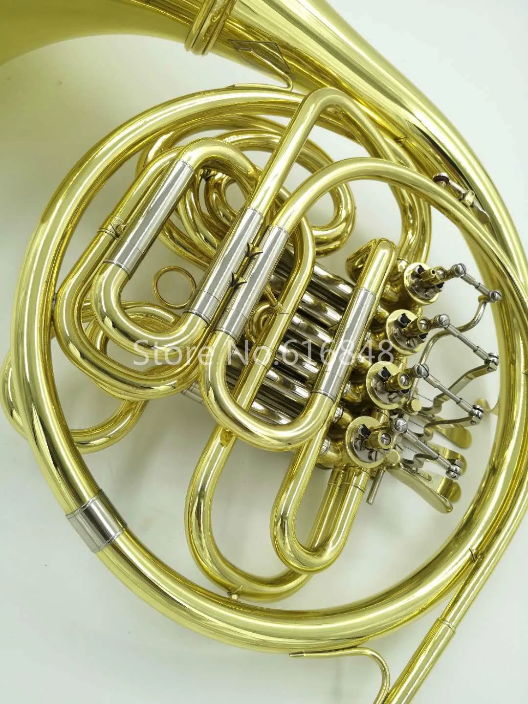Premium Double Row French Horn Tuba In B To F Tune With Gold Lacquer