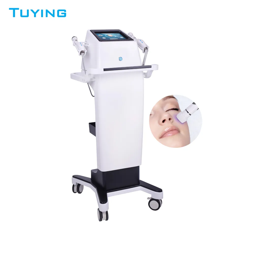 Machine à stylo plasma 2 en 1 pour lifting du visage, avec douche plasma et sonde chaude et froide, pour le traitement de l'acné et l'élimination des rides